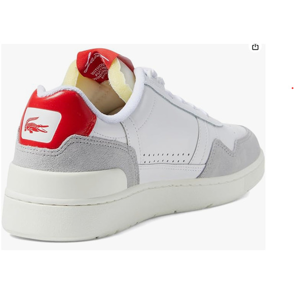Lacoste Men's Sneaker T-Clip 223 5 SMA White/Red 8.5 M - Picture 5 of 6